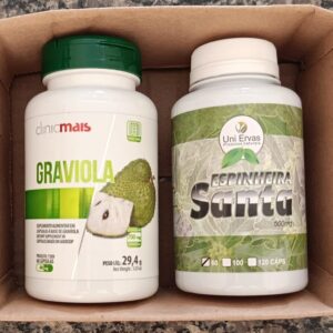 Graviola em cápsulas + Espinheira santa cápsulas
