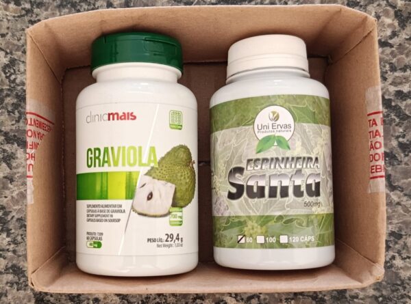 Graviola em cápsulas + Espinheira santa cápsulas