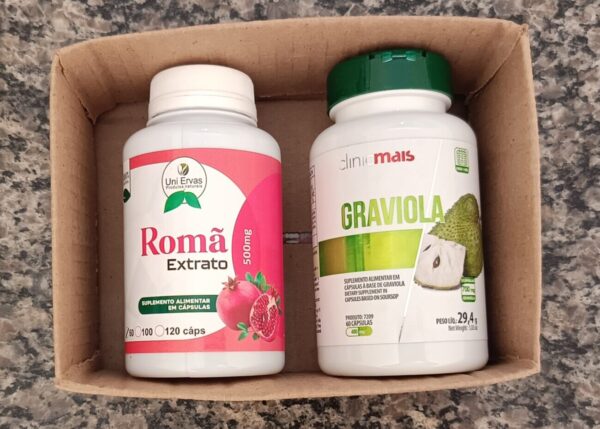 Kit Graviola + Romã 60 cápsulas