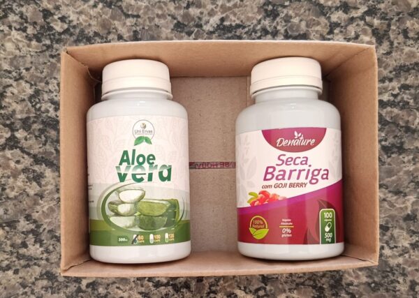 Kit Aloe Vera+Seca Barriga com Gojiberry 60+100 caps