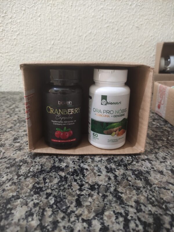 Kit Cramberry + Ora-pro-nóbis com cúrcuma e gengibre 60+60 caps