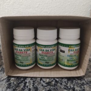 Kit 3 Chá da vida Diabetes 60+60+60 caps