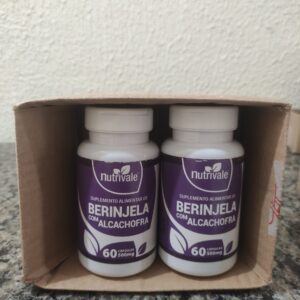 kit 2 frascos Berinjela com alcachofra 60+60 caps