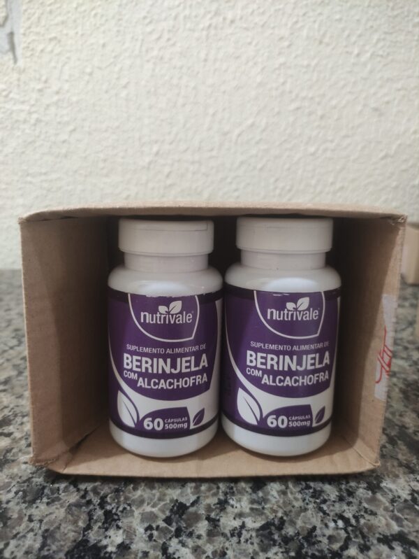 kit 2 frascos Berinjela com alcachofra 60+60 caps